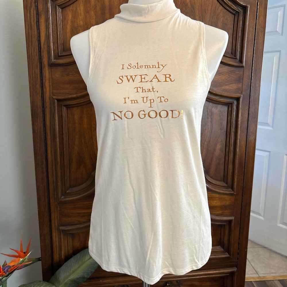 NWOT Harry Potter "I Solemnly Swear That I'm Up To No Good"  top